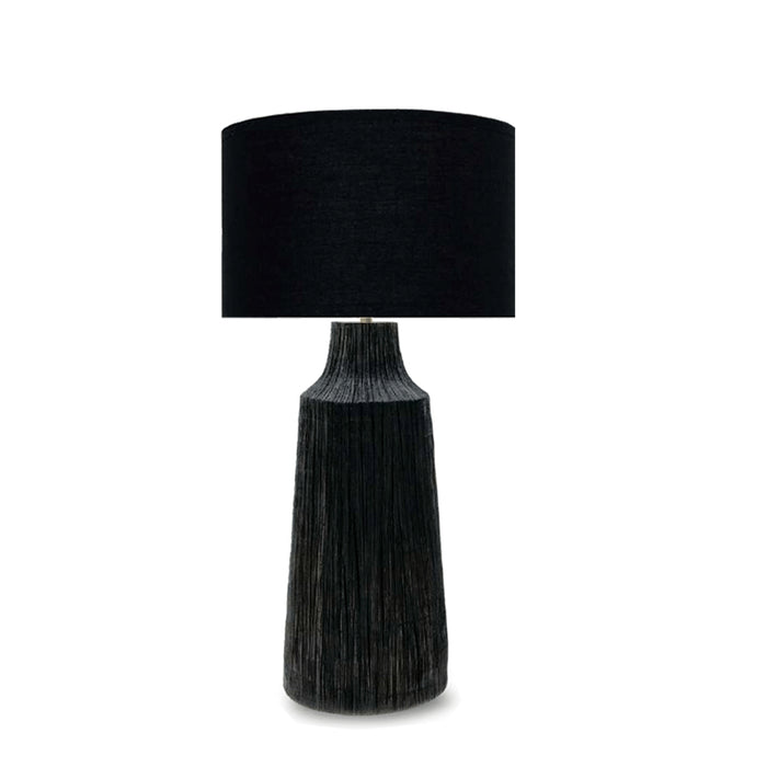 Senegal Resin Table Lamp Black