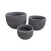 elevenpast Pots & Planters Rustic Round Japi Planter Black Slate