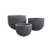 elevenpast Pots & Planters Rustic Round Japi Planter Black Slate