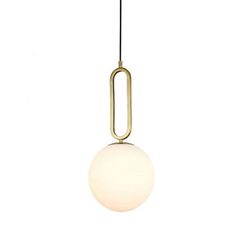 elevenpast Pendant Croquet Pendant Light Gold with Opal Glass