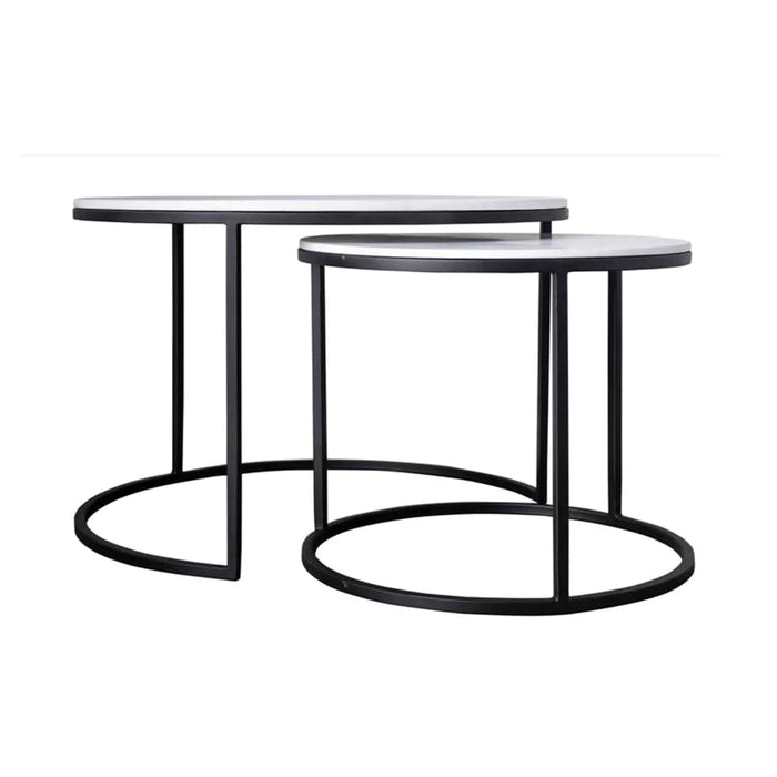 elevenpast Tables Moira Nesting Table Set Gold | Black