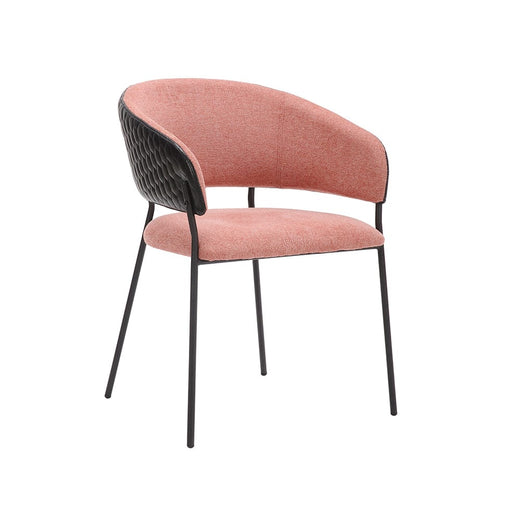 elevenpast Chairs Pink Dixie Metal and Fabric Dining Chair Pink | Yellow ART057PINK