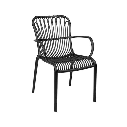 elevenpast Chairs Black Lola Polypropylene Terrace Chair Black | Taupe | White ART070BLACK