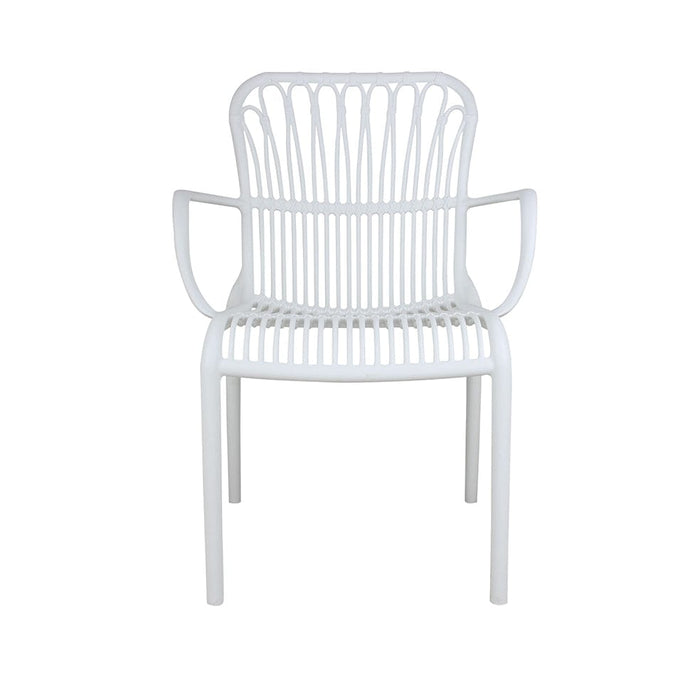 elevenpast Chairs White Lola Polypropylene Terrace Chair Black | Taupe | White ART070WHITE