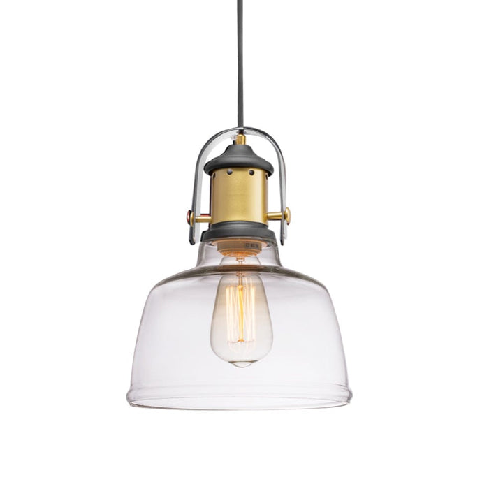 elevenpast Pendant Lights Antique Brass and Clear Nautical Glass and Metal Pendant Light CA-KLCH-3232/CL