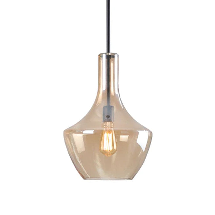 elevenpast Lighting Fixtures Small Lilian Glass Pendant Light Amber CA-KLCH-336S/AB