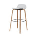 elevenpast White / Kitchen Stool Maison Kitchen or Bar Stool - Polypropylene & Wood CAA3737WHITE