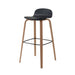 elevenpast Black / Kitchen Stool Maison Kitchen or Bar Stool - Polypropylene & Wood CAAT3737BLACK