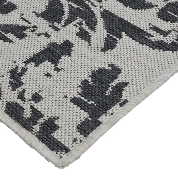 elevenpast Cambric White and Grey Rug CAMBRICWHITEGREYRUG3X0.8