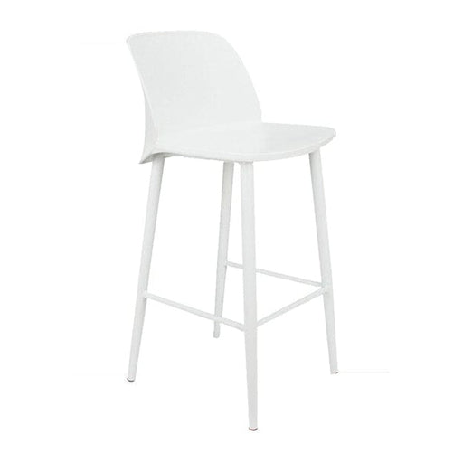 elevenpast Kitchen stool White Malmo Kitchen Stool - Metal and Polypropylene CAPP721KWHITE