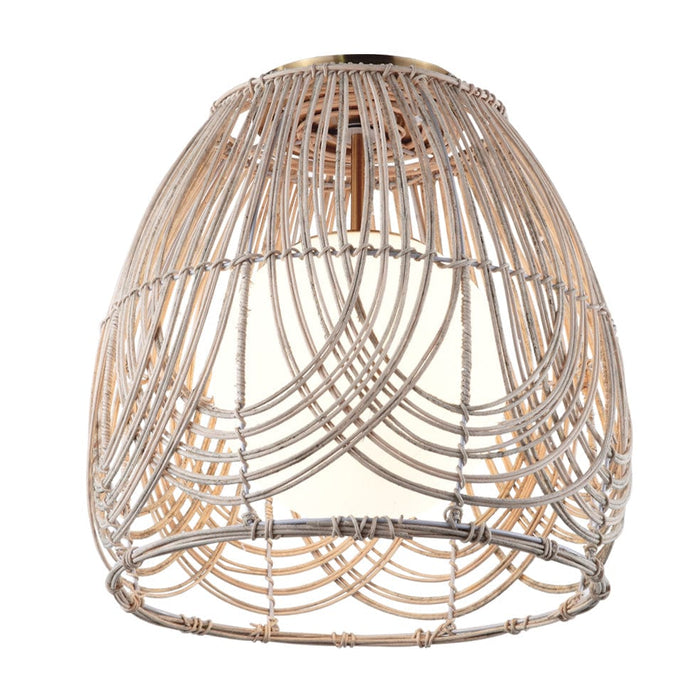 elevenpast Ceiling Light Swerve Metal and Rattan Ceiling Light | Natural CF444 RATTAN 6007226084641