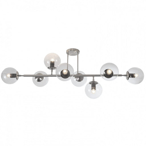 elevenpast Chrome Clear Glass Titania 8 Ceiling Light CF563/8 SATIN 6007226079609