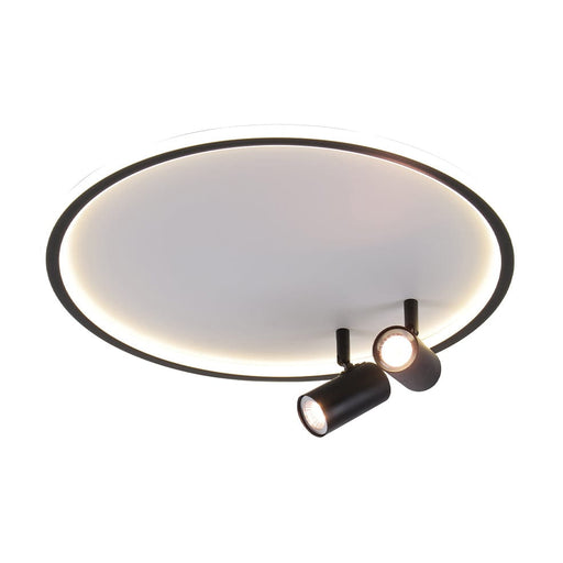 elevenpast Ceiling Light Fixtures Ceiling LED Ring Light with Double Spotlights Black CF606/2 BLACK 6007226087680