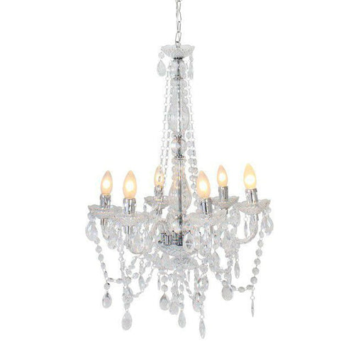 elevenpast Chandeliers Clear Octave Acrylic Chandelier Light - DISCONTINUED. CH3054/6 CRYSTAL 600732836240