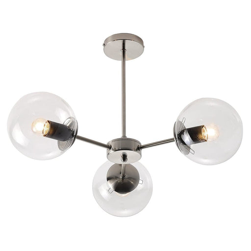 elevenpast Chrome Clover Chandelier 3 Light Black or Chrome CH537/3 SATIN 6007226080827