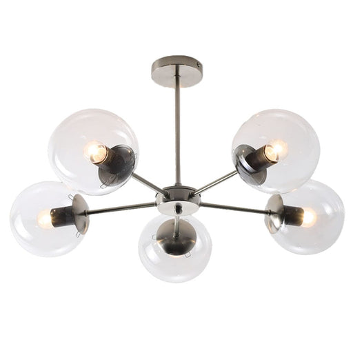 elevenpast Chrome Clover Chandelier 5 Light Black or Chrome CH537/5 SATIN 6007226080834