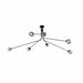 elevenpast Chandeliers Rosetta Metal and Glass Chandelier Amber CH700/7 BLACK 6007226087864