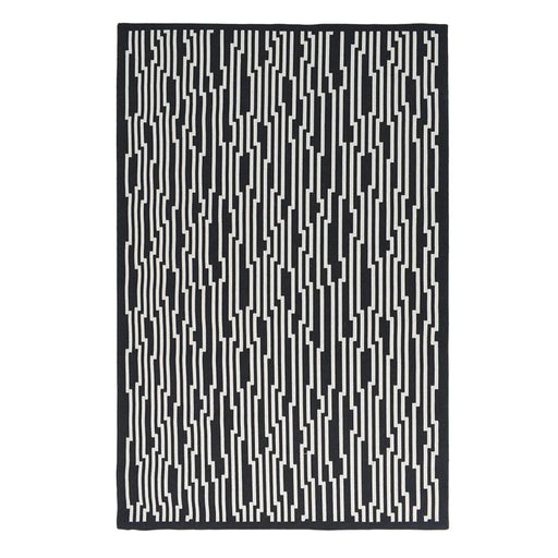 elevenpast 3m x 2m Circuit Reversible Black and White Rug CIRCUITBLACKRUG3X2