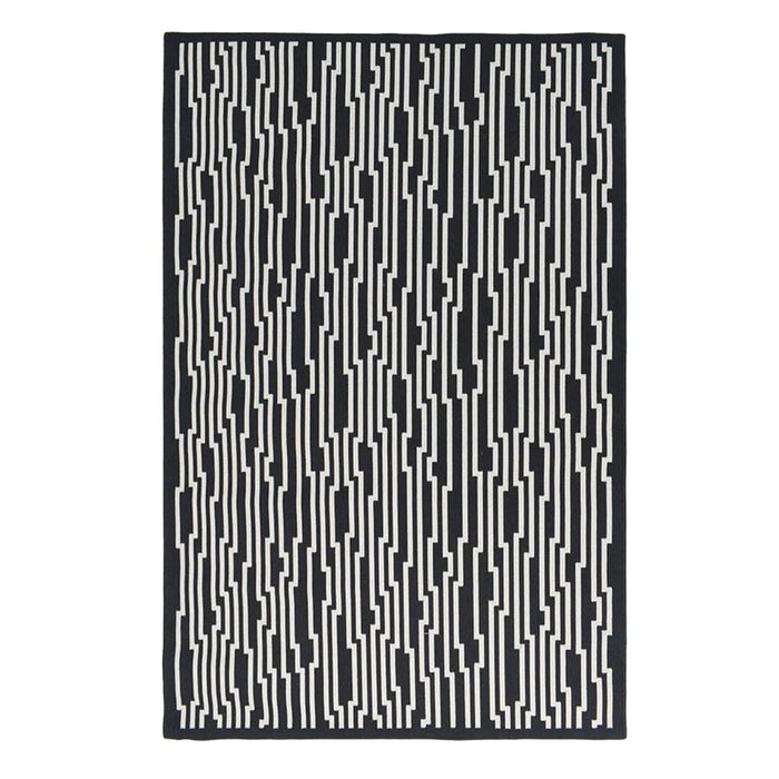 elevenpast 3m x 2m Circuit Reversible Black and White Rug CIRCUITBLACKRUG3X2