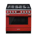 elevenpast stove Red Smeg Portofino Aesthetic Cooker with Gas Hob CPF9GPR 8017709229382