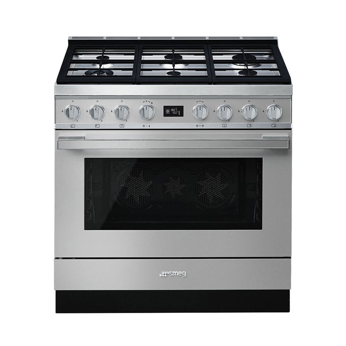 elevenpast stove Stainless Steel Smeg Portofino Aesthetic Cooker with Gas Hob CPF9GPX 8017709225780