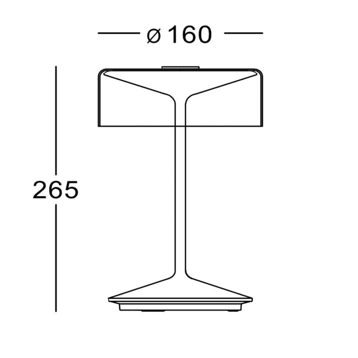 elevenpast table lamp Crystal Rechargeable Table Lamp | White, Black or Corten