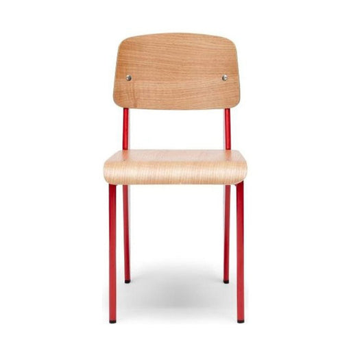 elevenpast Chairs Red Replica Jean Prouve Chair | Four Colour Options CS595DCREDNAT