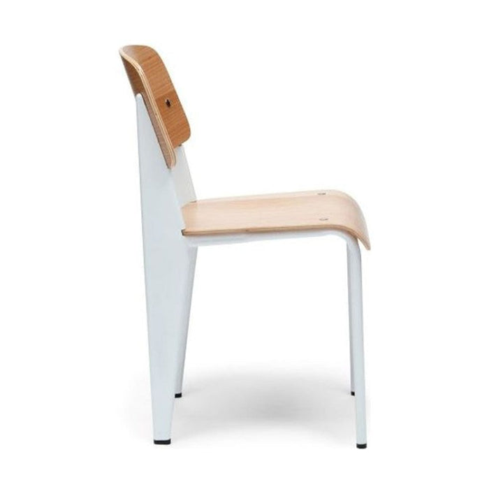 elevenpast Chairs White Replica Jean Prouve Chair | Four Colour Options CS595DCWHTNAT