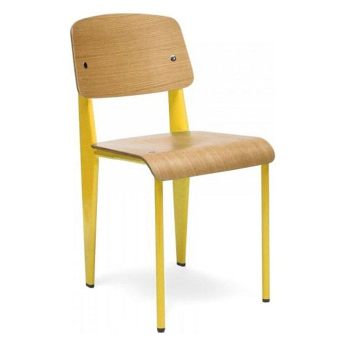 elevenpast Chairs Yellow Replica Jean Prouve Chair | Four Colour Options CS595DCYELNAT