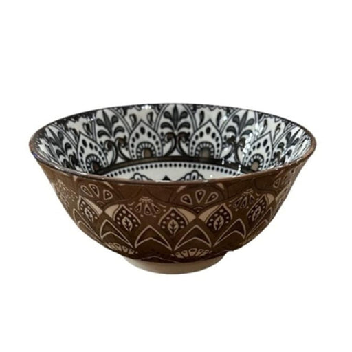 elevenpast Bowls Brown Ceramic Eastern Bowl Set Of 6 | 5 Styles EASTB001J