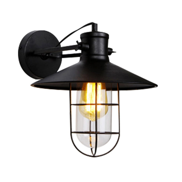 elevenpast Wall Light Rene Metal and Glass Black EBD0101