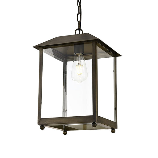 elevenpast Pendant Bronze Priscila Metal and Glass Pendant Light Bronze | White EBD0354/07