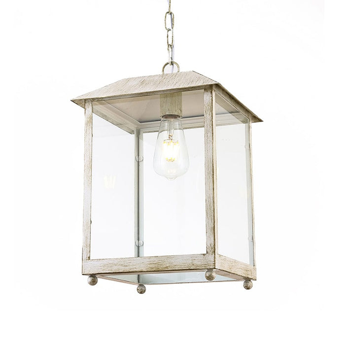 elevenpast Pendant White Priscila Metal and Glass Pendant Light Bronze | White EBD0354/61