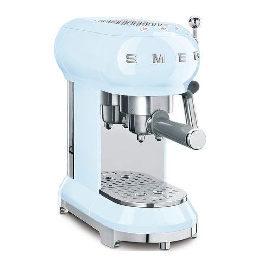 SMEG Coffee Makers & Espresso Machines Smeg 50's Style Espresso Manual Coffee Machine Slim | Pastel Blue ECF01PBSA 8017709230005