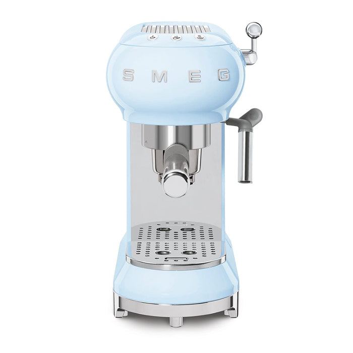 SMEG Coffee Makers & Espresso Machines Smeg 50's Style Espresso Manual Coffee Machine Slim | Pastel Blue ECF01PBSA 8017709230005