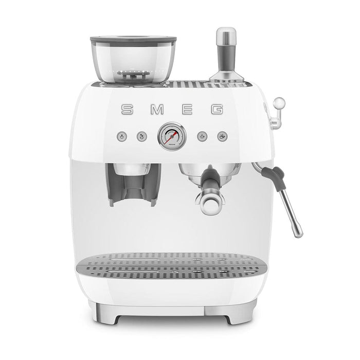 SMEG Coffee Makers & Espresso Machines White Smeg 50's Style Espresso Manual Coffee Machine EGF03WHEU