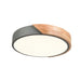 elevenpast Ceiling Light Medium Elenore LED Metal and Wood Ceiling Light Grey ELR-0001-GW