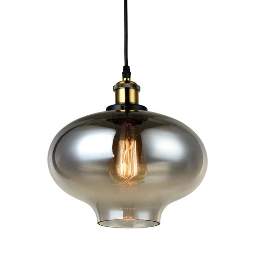 elevenpast Pendant Lights Vega Metal and Glass Pendant Light ELR-1005-SM