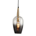 elevenpast Pendant Lights Zanthy Smokey Glass Pendant Light Gold ELR-1010-FG