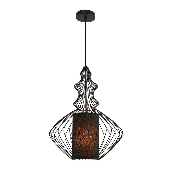 elevenpast Pendant Lights Orielle Metal Pendant Light Black ELR-1013-MB