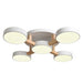 elevenpast Ceiling Light Skyline 5 Light Wood & Metal LED Ceiling Light ELR-3051-WW