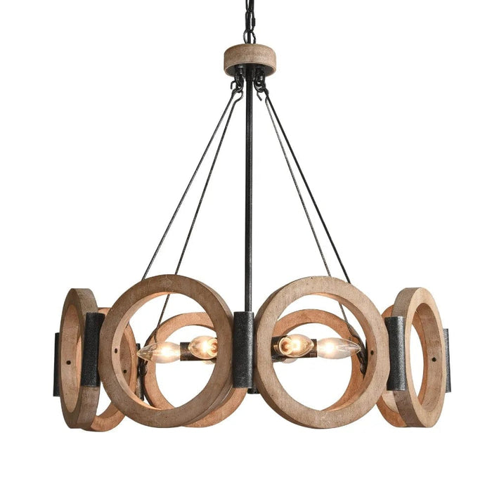 elevenpast Chandelier Pagan Wooden Chandelier 6 Light ELR-4062_BSW