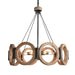 elevenpast Chandelier Pagan Wooden Chandelier 6 Light ELR-4062_BSW