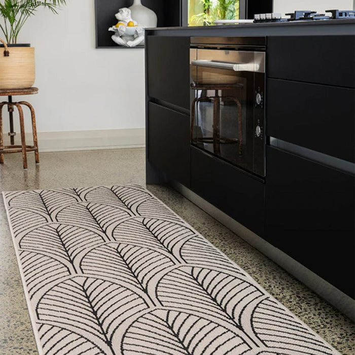 elevenpast 2.4m x 1.6m Erte White and Black Rug ERTEWHITEBLACKRUG2.4MX1.6