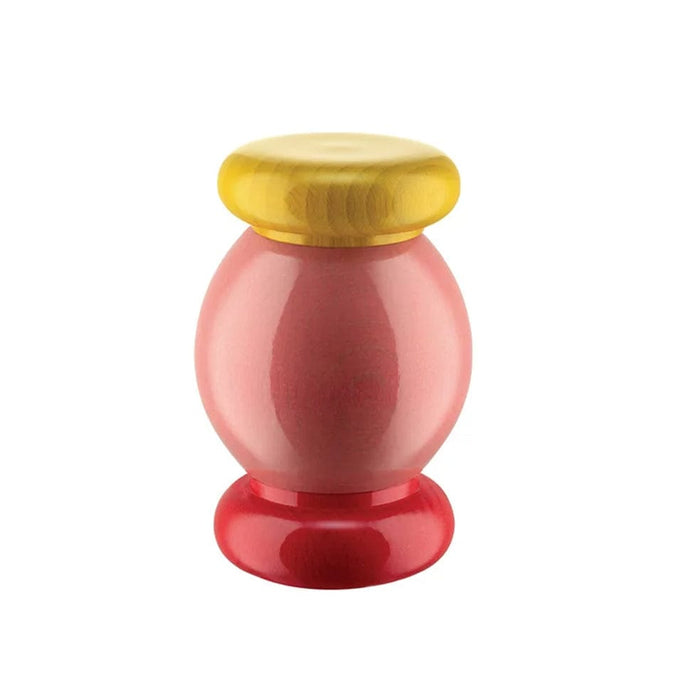 elevenpast Kitchen Appliances Pink, Red and Yellow Small Wooden Salt, Pepper and Spice Grinder by Alessi ES182