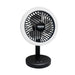 elevenpast fans Mini Rechargeable LED Fan Black F106 6009551810179