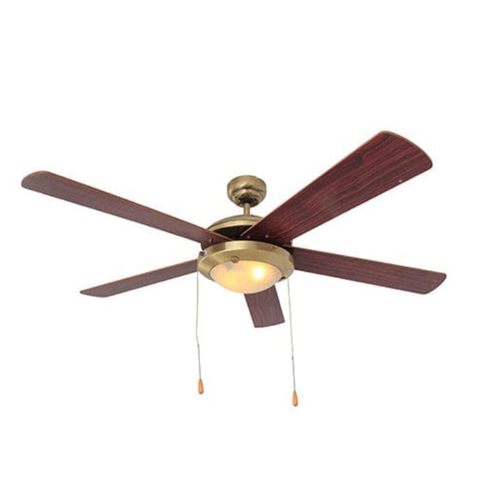 elevenpast Antique Brass Comet Ceiling Fan - 5 Blades F4CHE 6007328323471