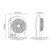 elevenpast fan Rechargeable Portable Fan - LED Desk Lamp F8-L 6009551807124