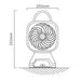 elevenpast fan Rechargeable Portable Mini Fan with LED Light F84 6007328397595