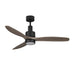 Spazio Ceiling Fans Black and Grey Fan-Atic Metal and Wood Ceiling Fan with LED Light FA.101.3020